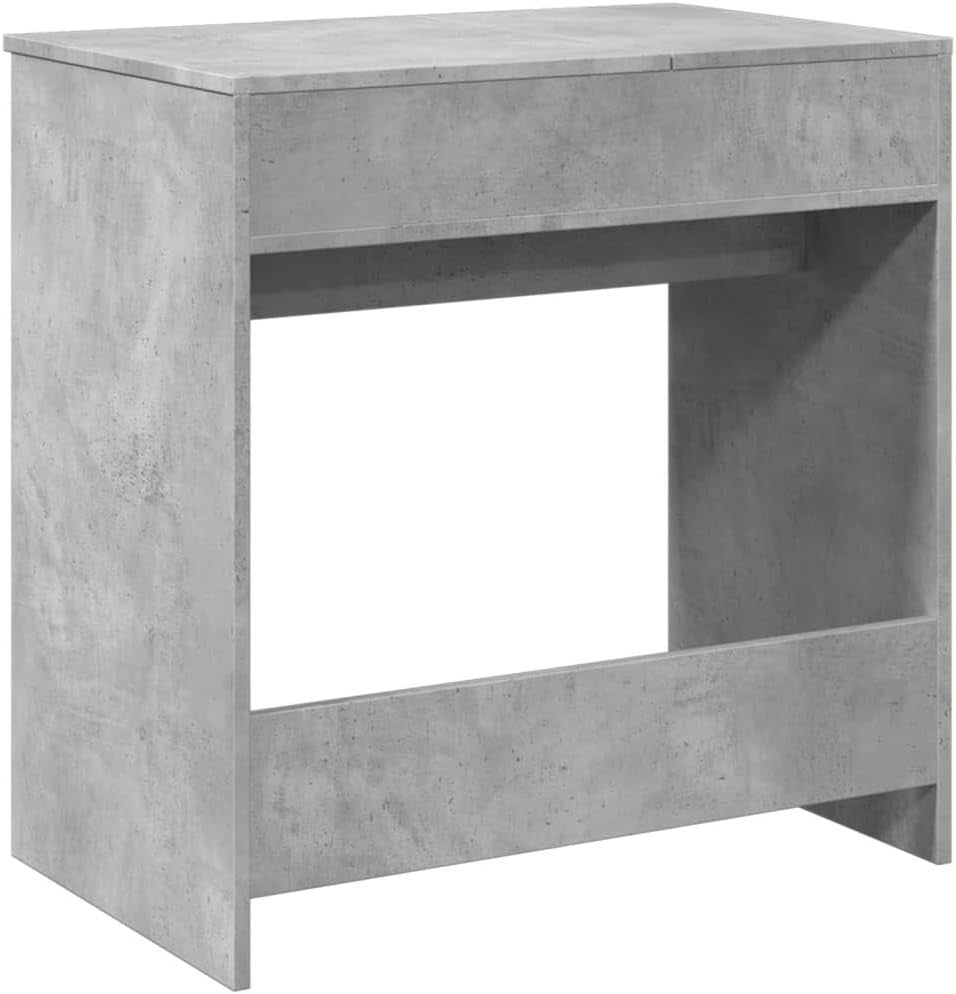 Modern Vanity Makeup Dressing Table w/ Mirror & 2 Drawers Concrete Grey New
