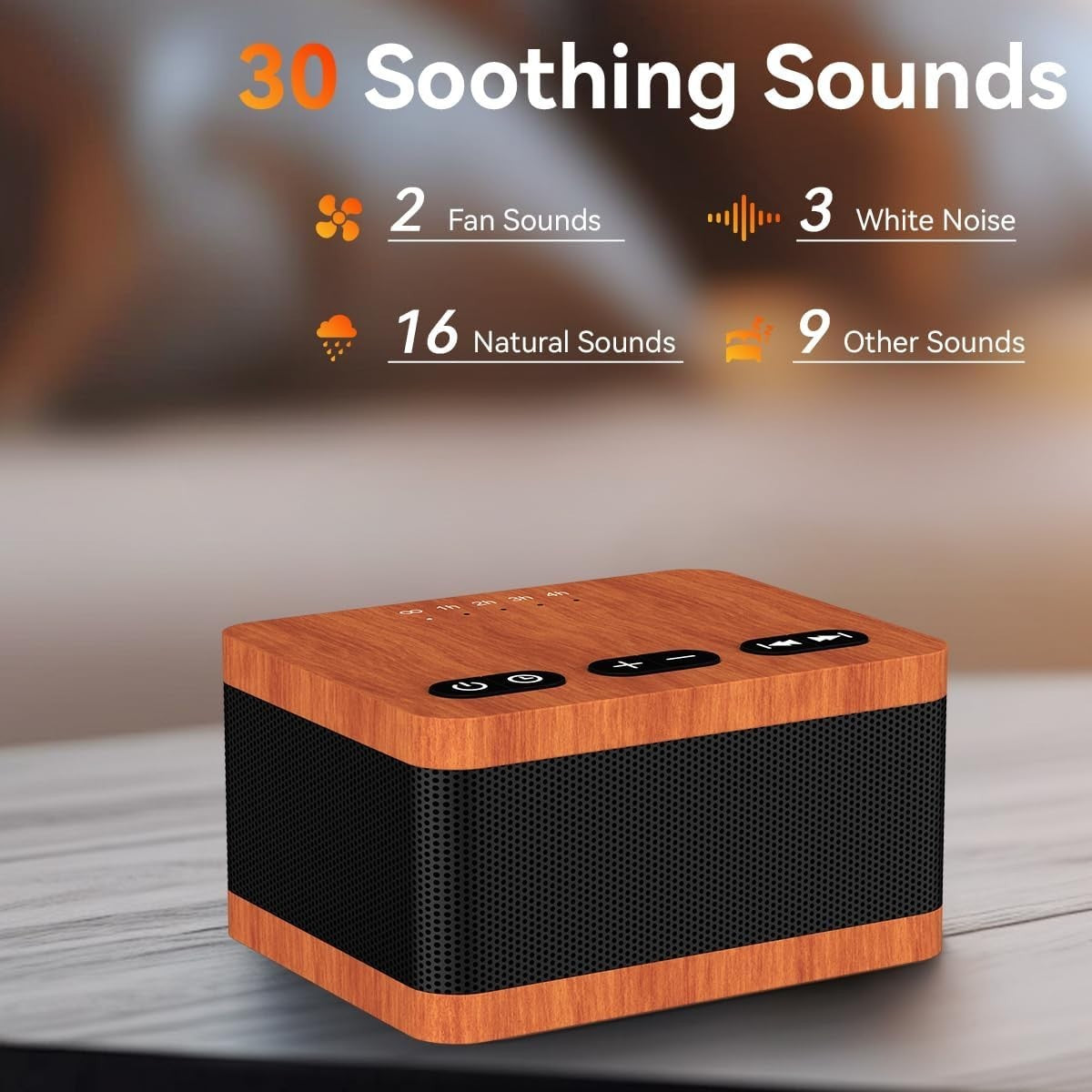 White Noise Sound Machine 30 Soothing Sounds 36 Volume Travel Sleep