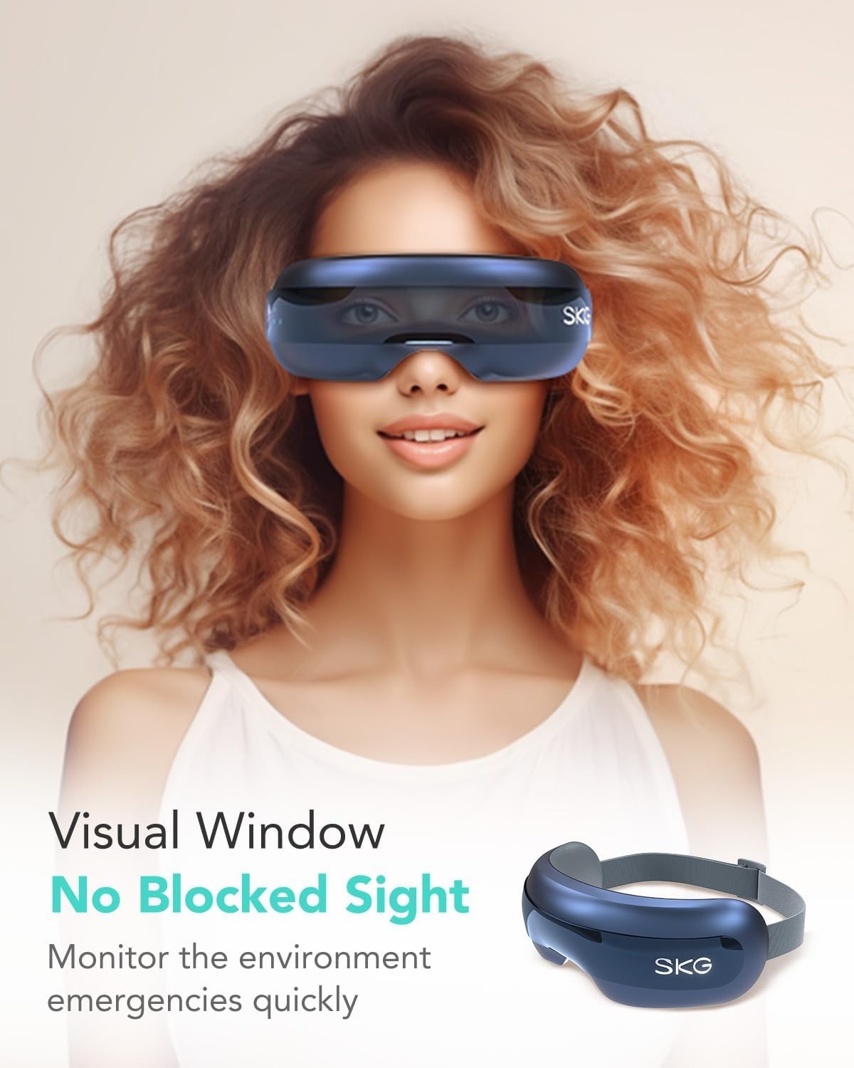 Heated Eye Massager Vision Window Bluetooth Music Stress Relief