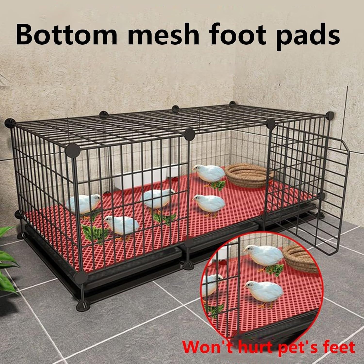 Large DIY Chicken Coop Cage Indoor Outdoor with Pull Out Tray