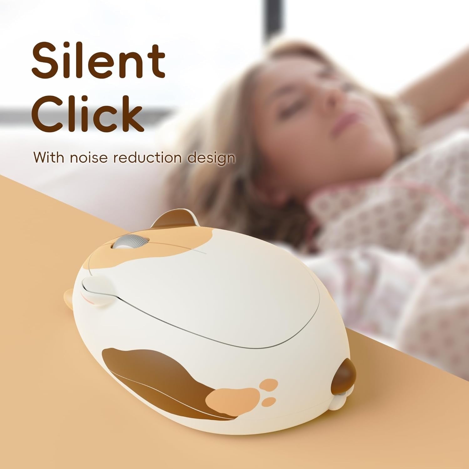 Calico Cat Wireless Mouse 3200 DPI Bluetooth 2.4G Silent PC