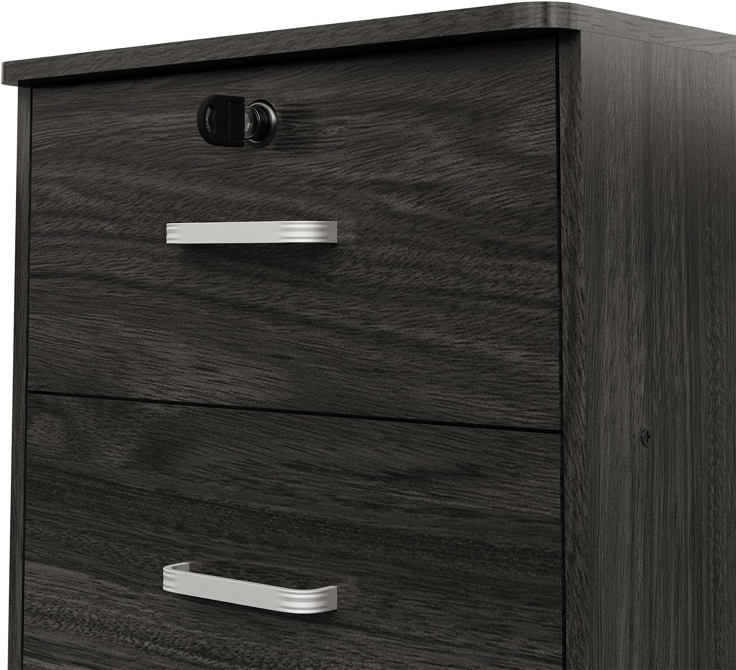 Mobile 3 Drawer File Cabinet Lockable Under Desk A4 Letter Grey