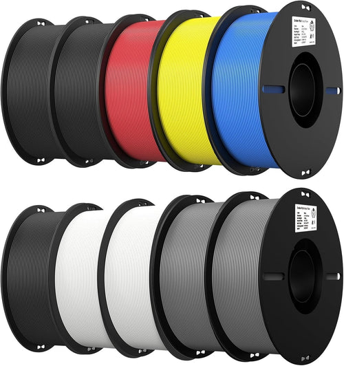 PLA 3D Printer Filament 1.75mm 10KG Value Pack No Clog