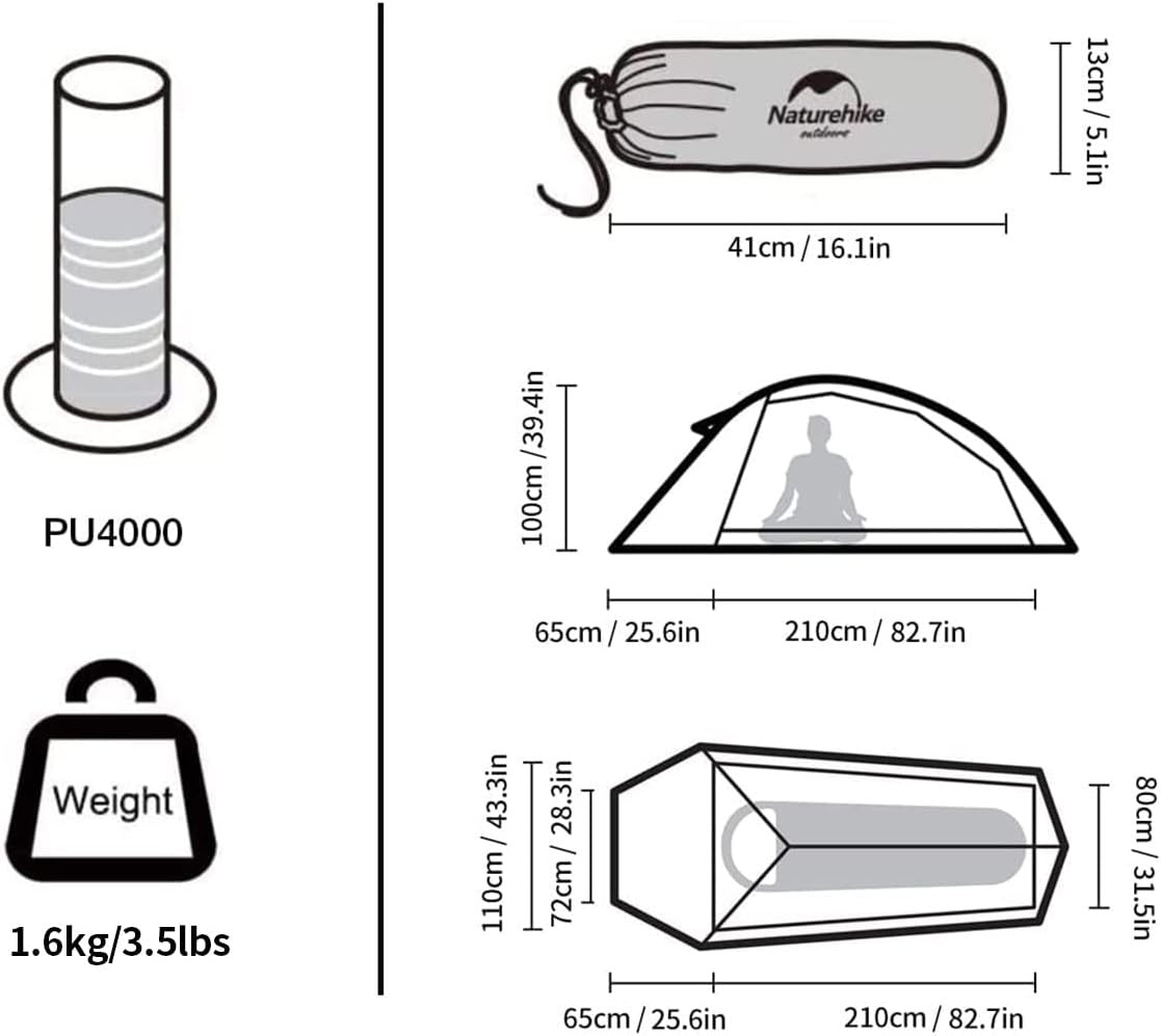 Ultralight 1 Person Backpacking Tent Waterproof