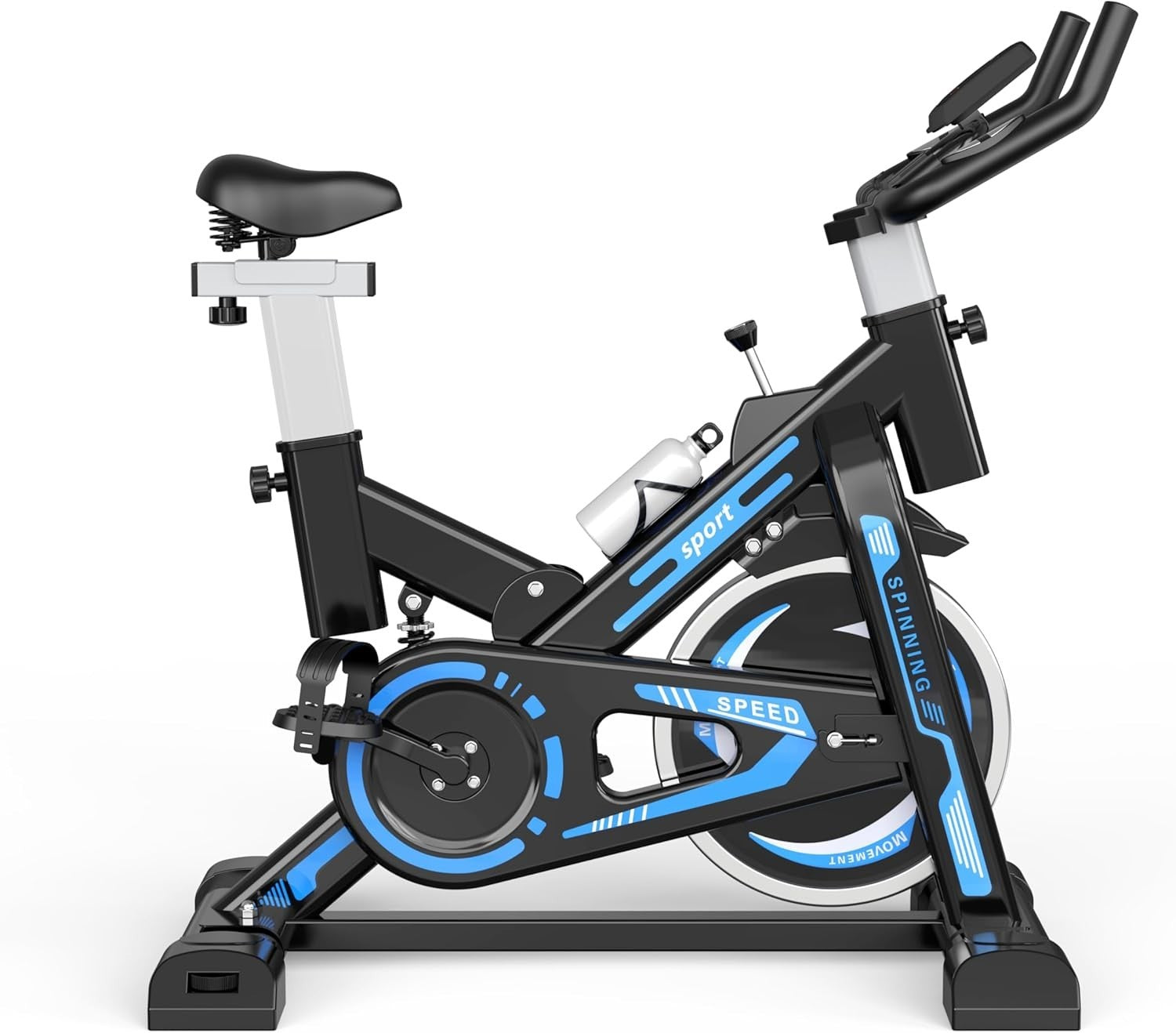 Quiet Magnetic Spin Bike w/ LCD Display, Phone Holder & 6kg Flywheel 300lb Cap