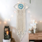 Boho Evil Eye Dream Catcher 13.8"x27.5" Macrame Wall Hanging