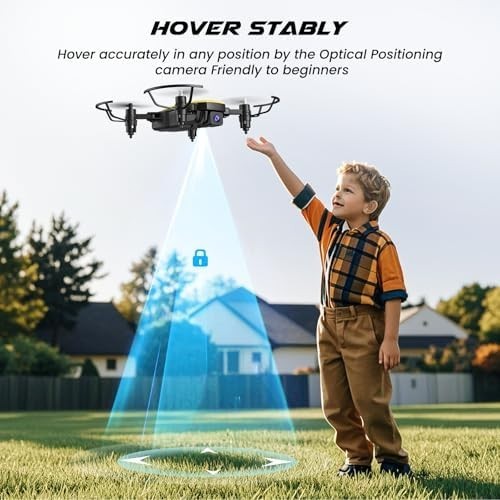 720P HD Foldable FPV Mini Drone Altitude Hold 3D Flip 2 Batteries Yellow