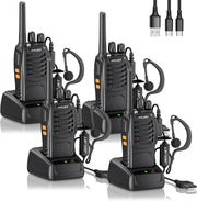 Long Range Walkie Talkies 4 Pack Rechargeable 16CH VOX 2 Way Radios