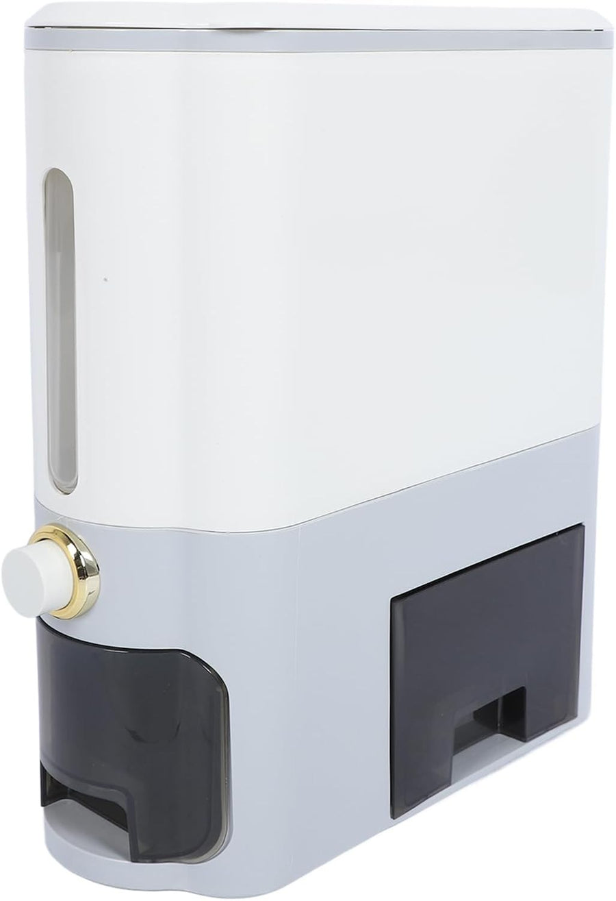 Airtight Rice Dispenser Press Storage Container Grain Bin with Cups