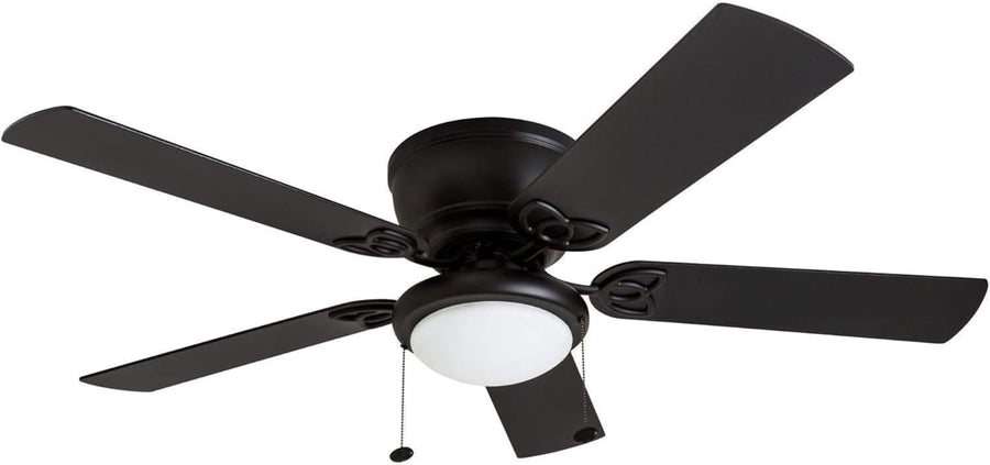 Prominence Home Benton 52" Ceiling Fan, 5 Blades, Remote, Matte Black Finish