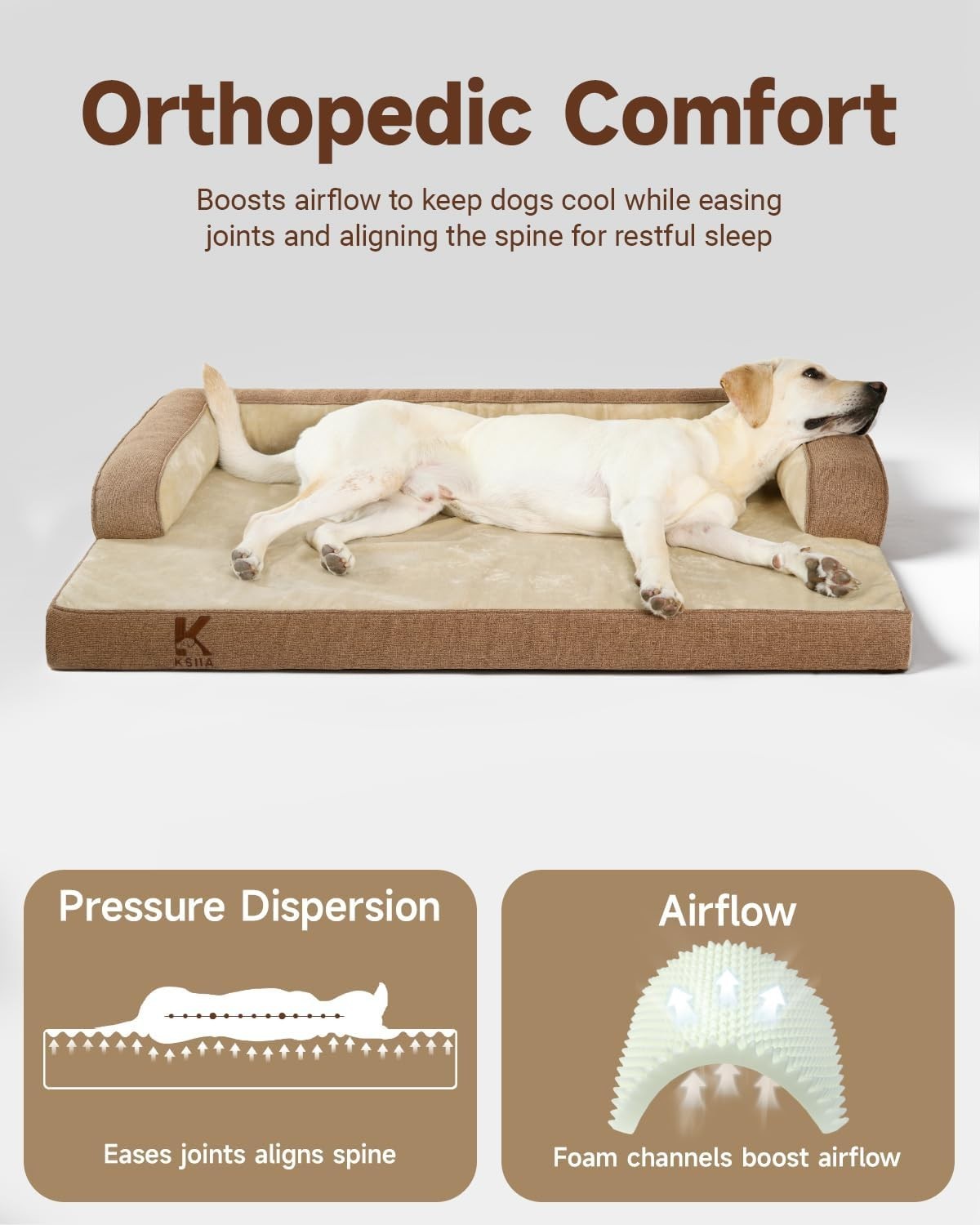 XL Orthopedic Dog Sofa Bed Waterproof Washable 104x68cm