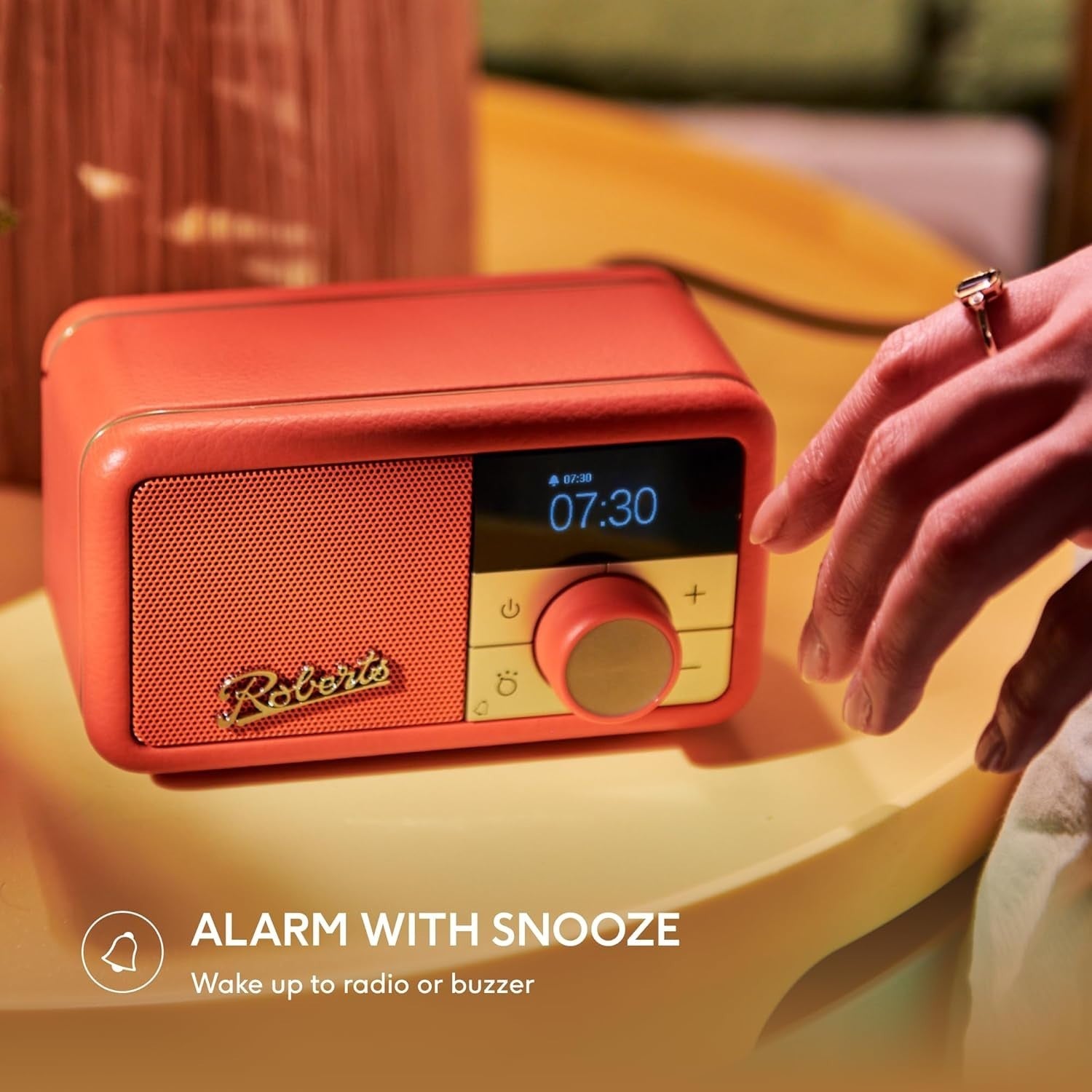 Portable FM DAB/DAB+ Digital Radio Bluetooth Speaker Pop Orange
