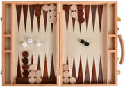 Backgammon Set Wooden Folding Board Game Lightweight Travel Desk Play