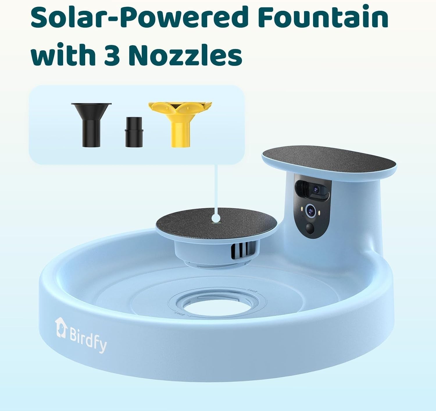 Smart Solar Bird Bath with Camera Dual Lens Auto Video Bird Feeder Fountain