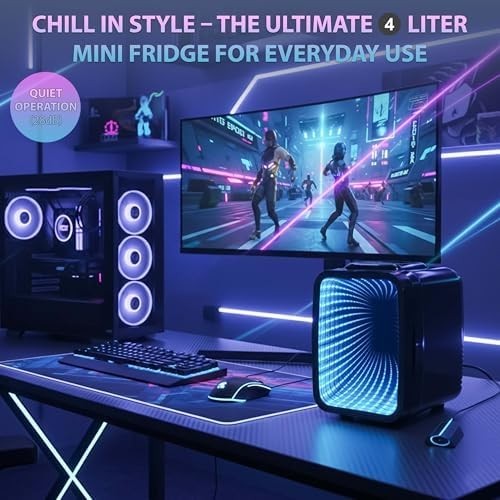 4L RGB Infinity Mini Fridge Cooler & Warmer | Compact, Quiet, Energy Efficient