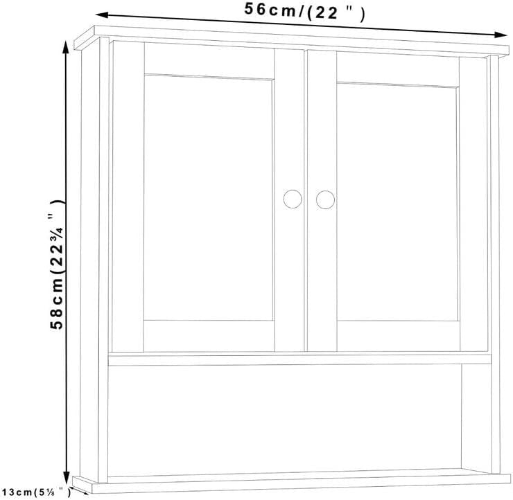 Rustic Brown 3 Piece Bathroom Set – Under Sink Cabinet, Mirror & Toilet Unit