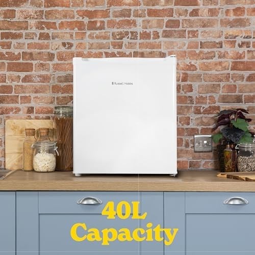 Compact 40L Larder Fridge Manual Temp Control Quiet Mini Freezerless White