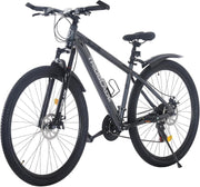 26" Mountain Bike 21 Speed Mens Womens Lightweight Alloy Disc Brake MTB
