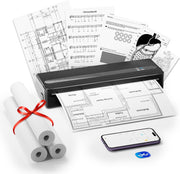 Portable A4 Bluetooth Thermal Printer Inkless 3 Rolls