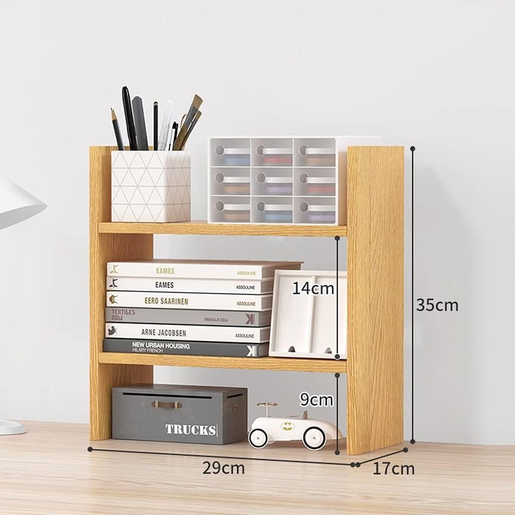 3-Tier Wooden Desk Organizer File Rack Shelf Storage for Office A4 Paper