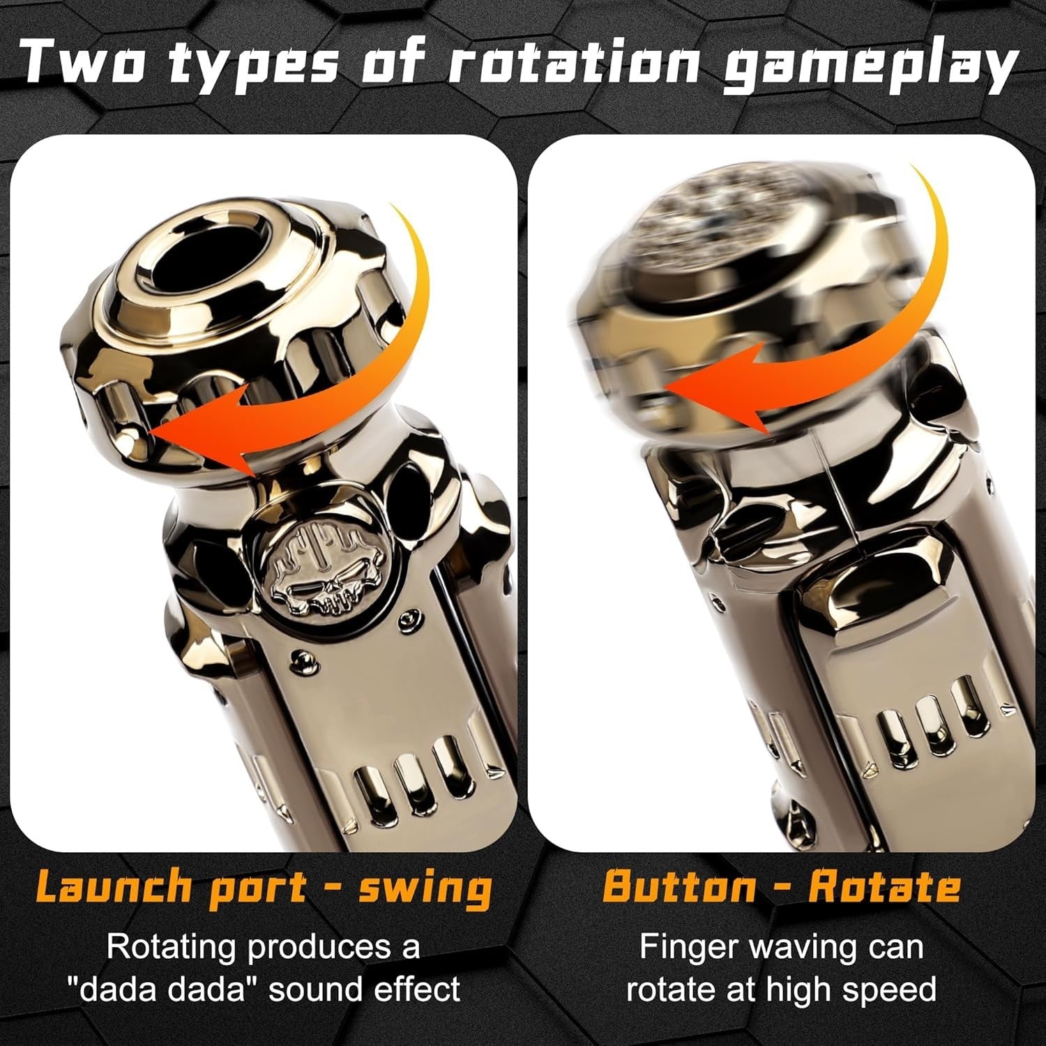 Metal Fidget Gun Slider Spinner Stress Relief Pocket EDC Toy