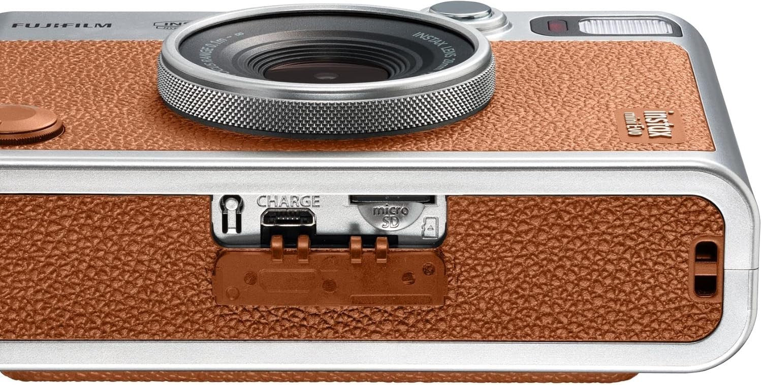 Hybrid Instant Camera Printer Brown Bluetooth LCD Screen 100 Effects