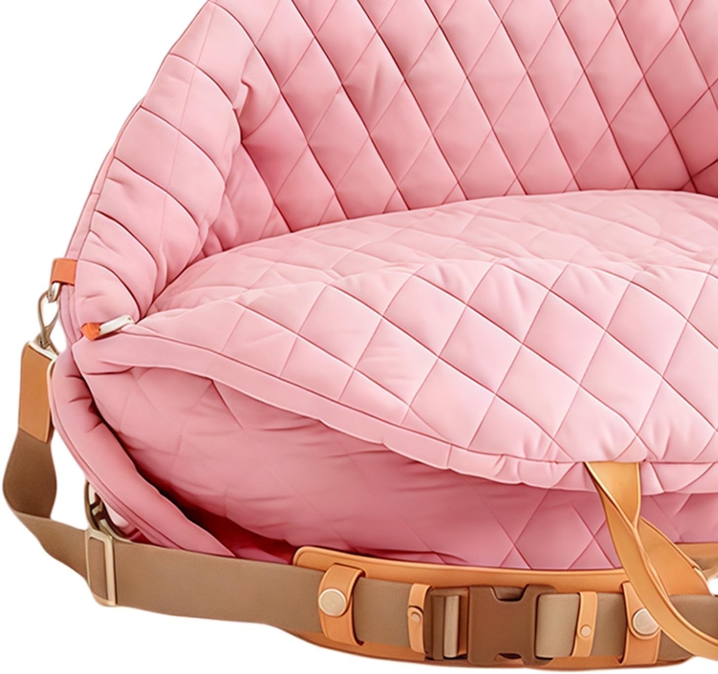 Dog Travel Carrier Booster Seat Waterproof Pet Bed w Mesh Vent Pink