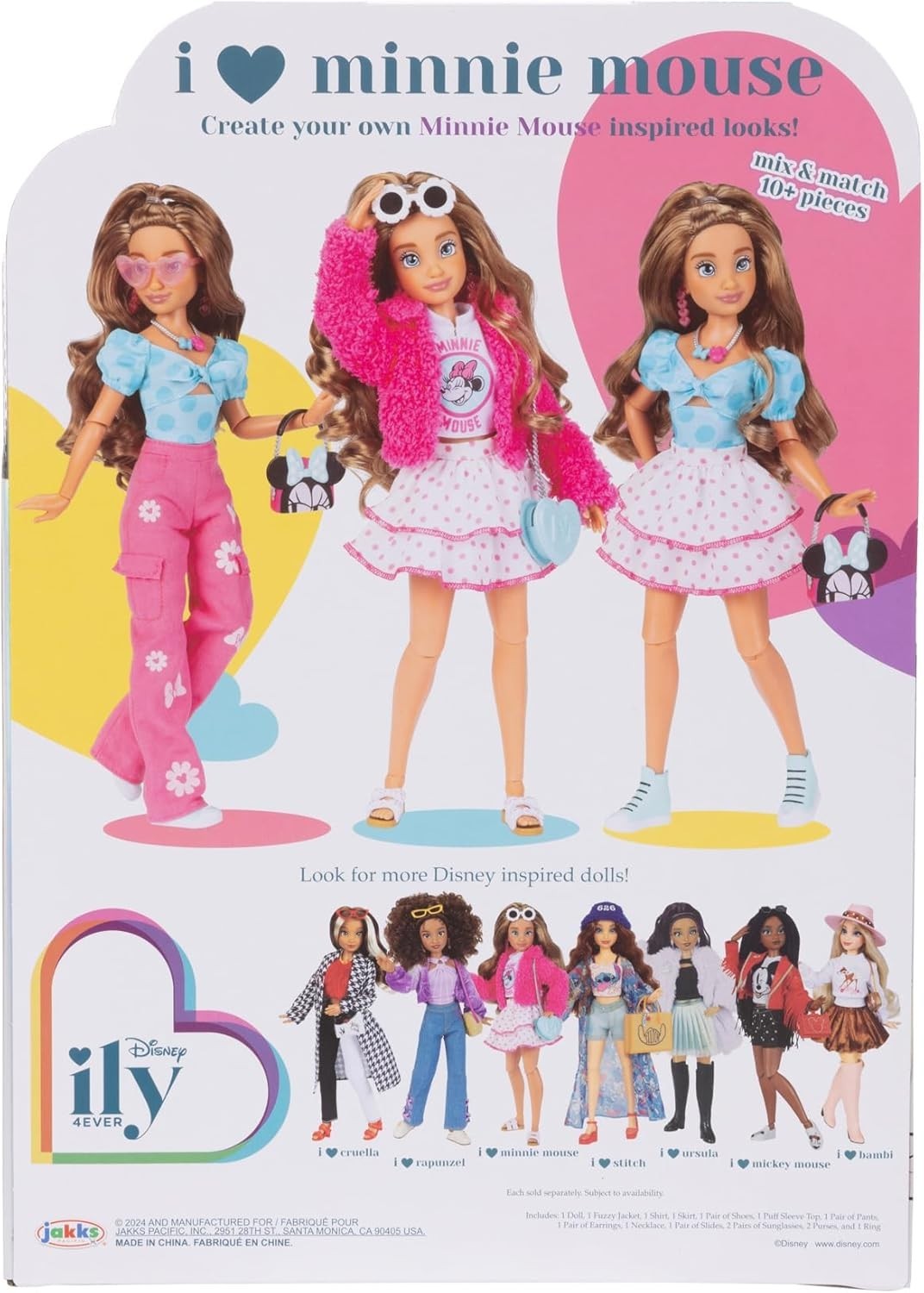 Articulated Fashion Doll 11.5in Mix Match Outfits Glitter Ring Gift