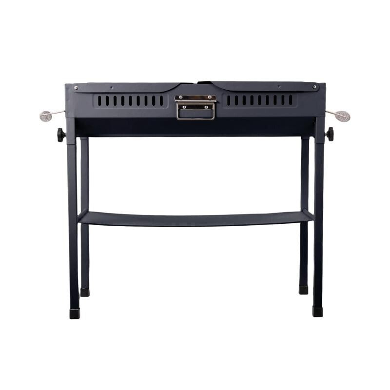 Portable Charcoal BBQ Grill Foldable Outdoor Garden Cooker w/ Utensils Set