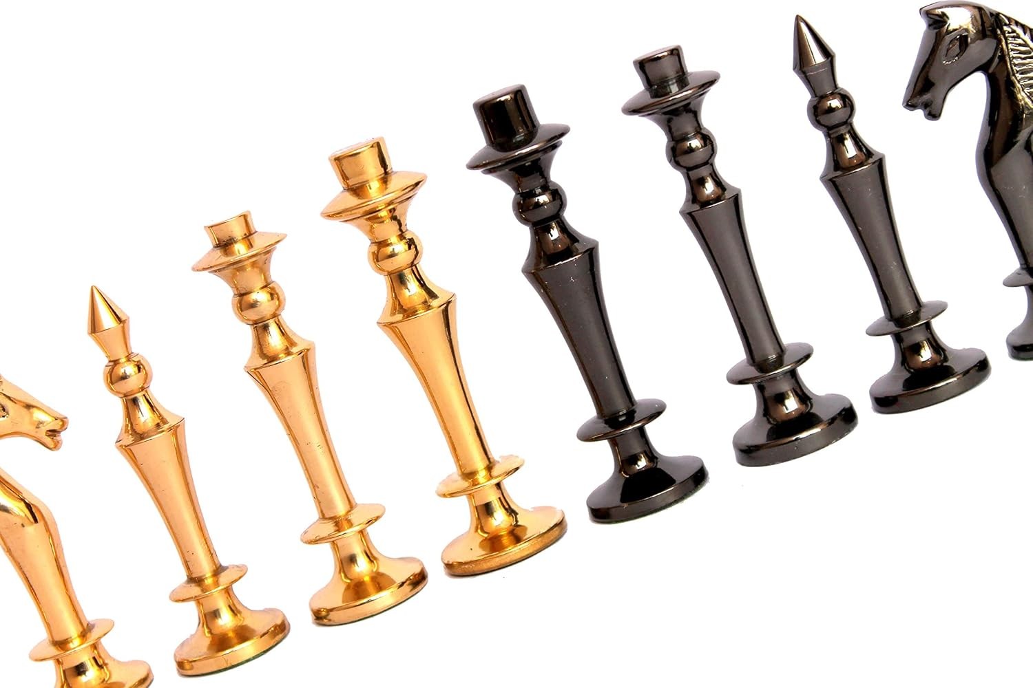 Luxury 2.75" Brass Chess Pieces Set | Hand-Carved Weighted Staunton | Premium