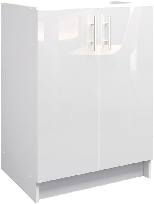 600mm White Gloss Kitchen Base Cabinet Cupboard Storage Unit Modern