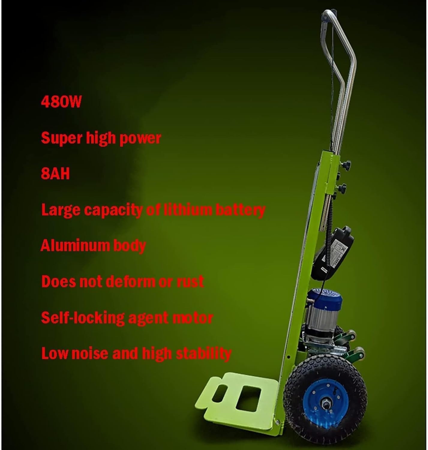 1200W Electric Stair Climber Cart Folding Hand Truck 250kg w/ 48V Battery