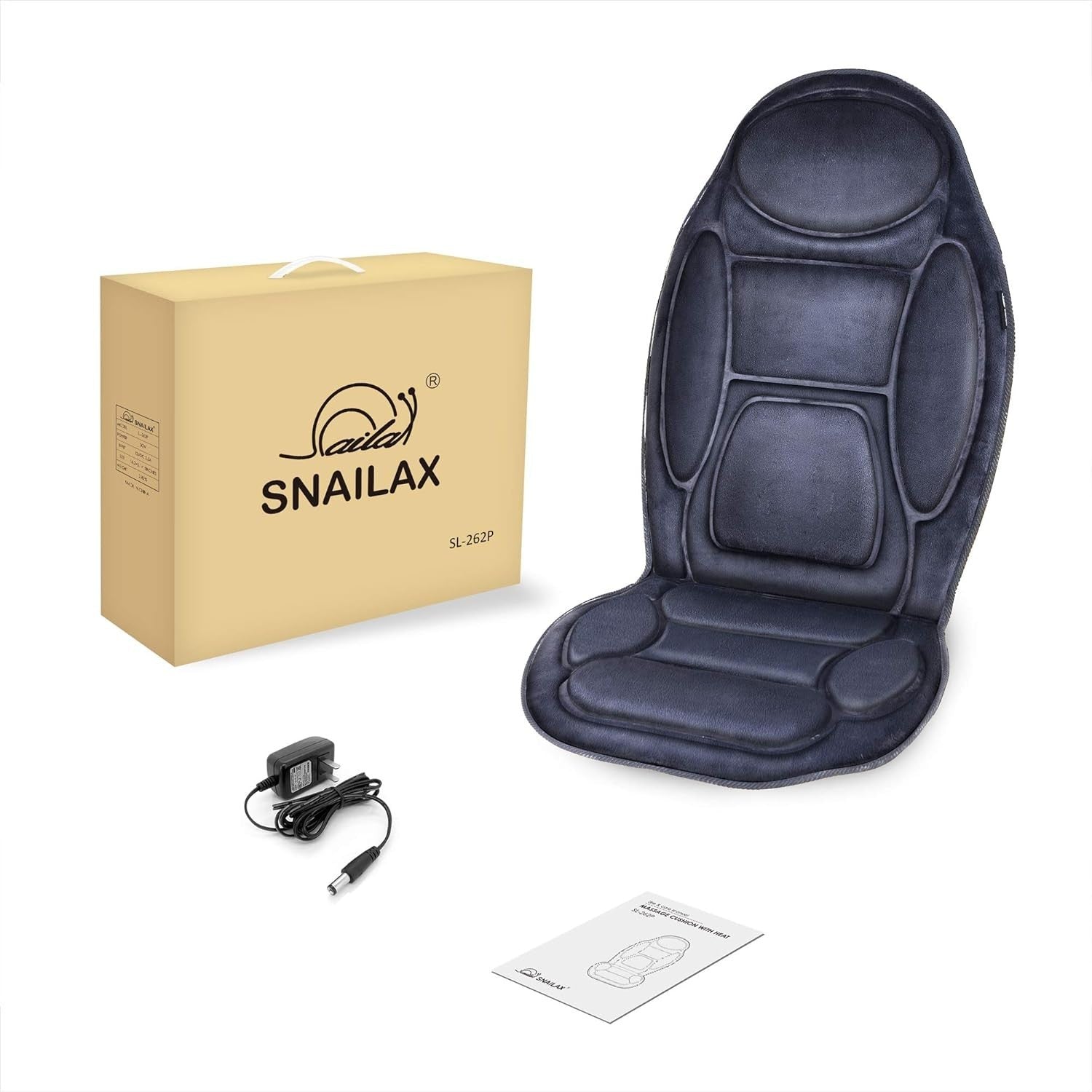 Vibration Back Massager with Heat 6-Motor Cushion Pain Relief Seat