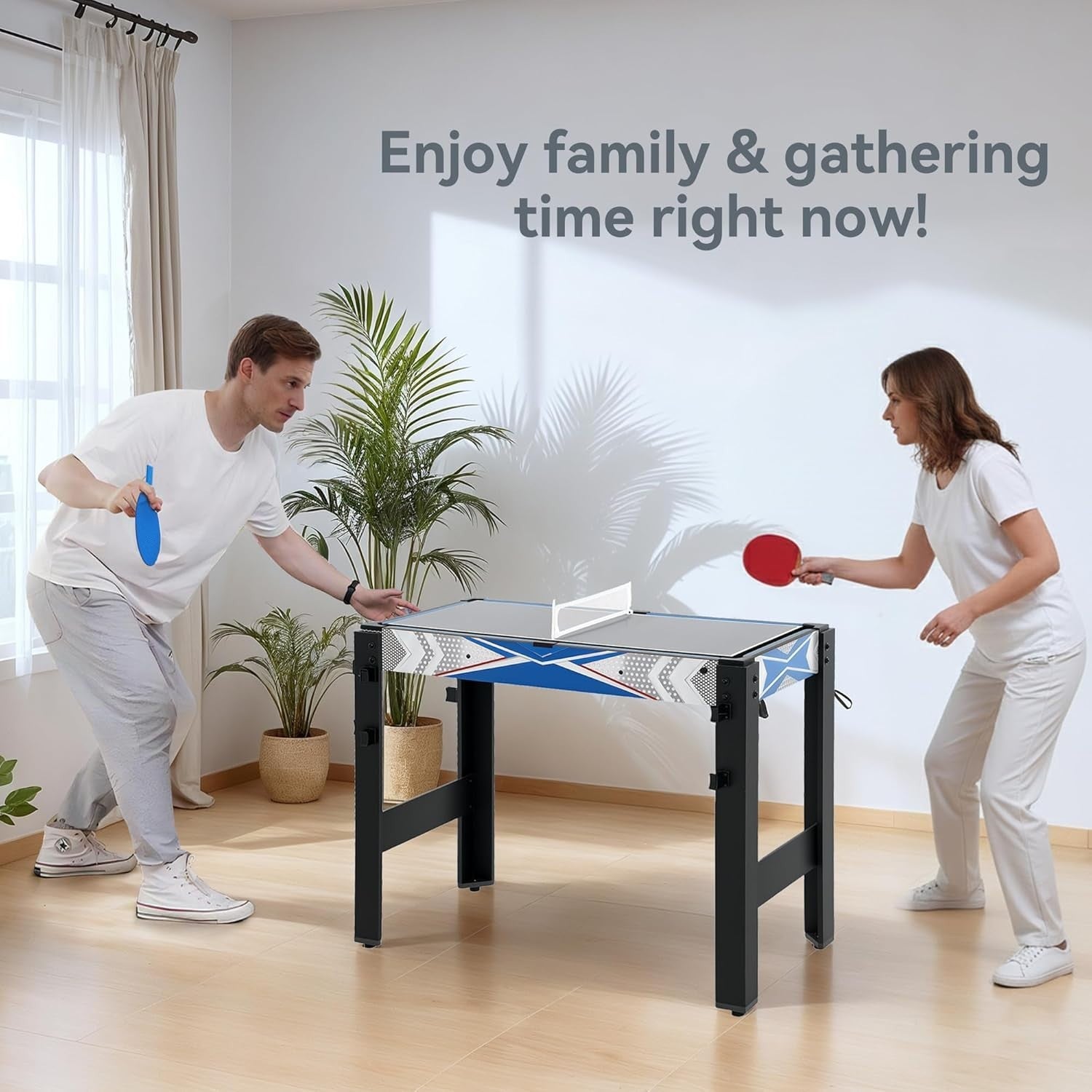 5 in 1 Multi Game Table Kids Pool Hockey Ping Pong Basketball