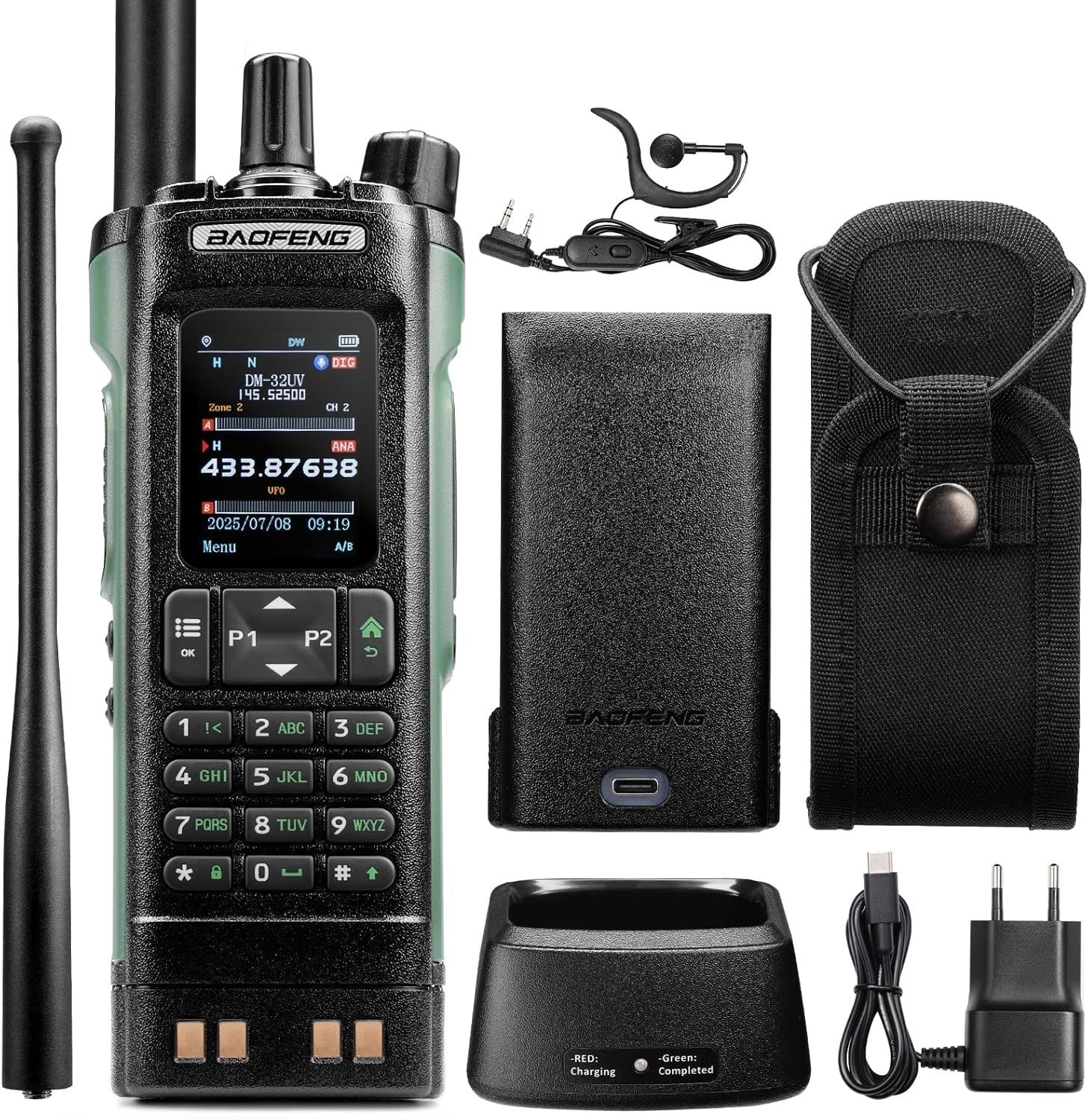 10W DMR Dual Band Radio GPS APRS 4000CH Colour Display Handheld