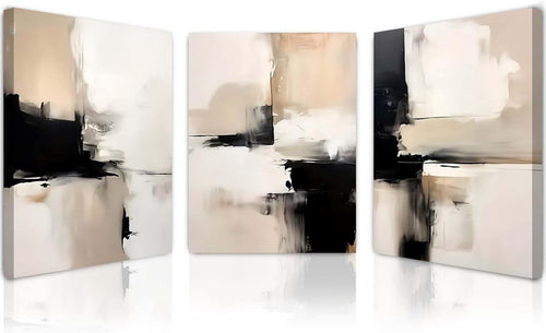 Modern Abstract Canvas Wall Art Set of 3 Framed Prints Minimalist Home Decor
