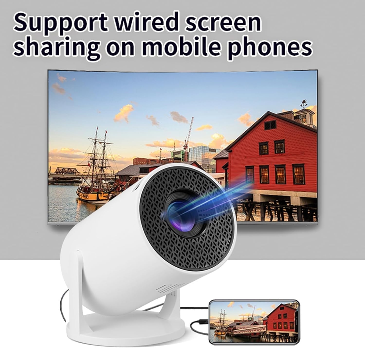 1080P Mini Projector WiFi Bluetooth Portable Outdoor Home Cinema 150”