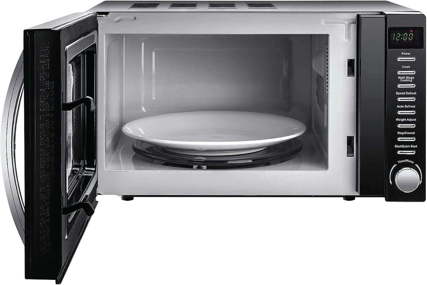 20L 800W Digital Microwave Black Mirrored Front 6 Power