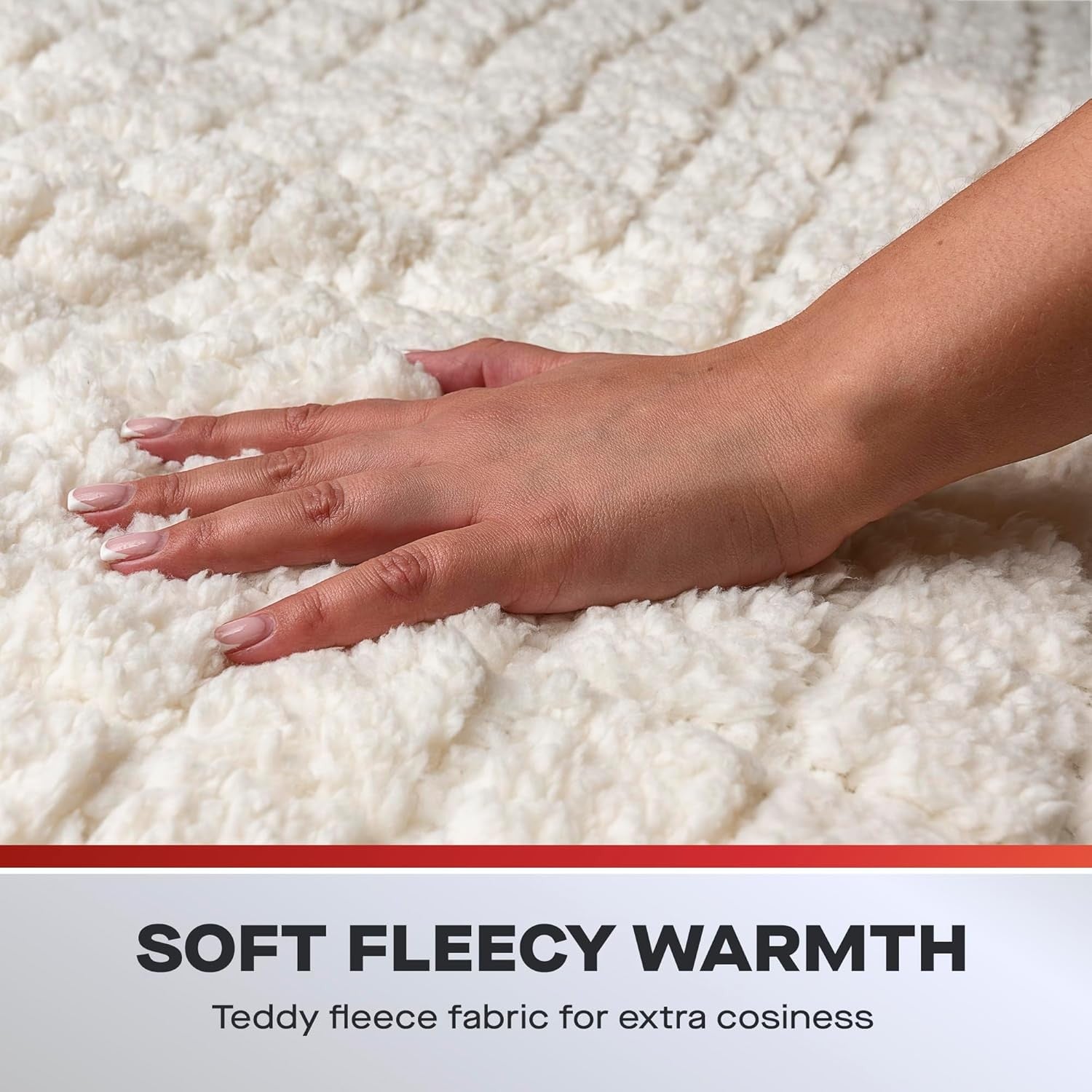 King Size Electric Heated Fitted Blanket Dual Control 3 Heat Washable