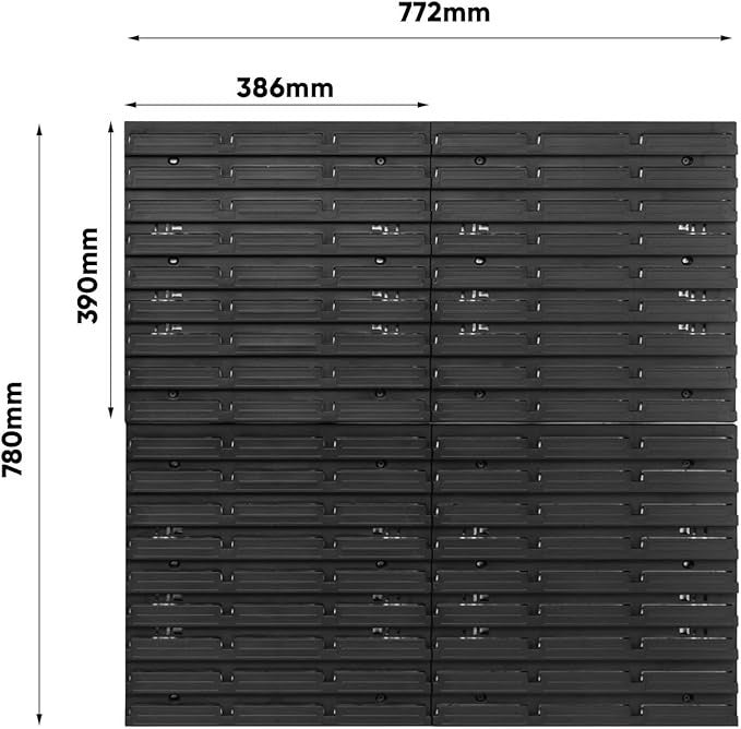Garage Wall Pegboard Tool Organizer Storage Bin Workshop Rack