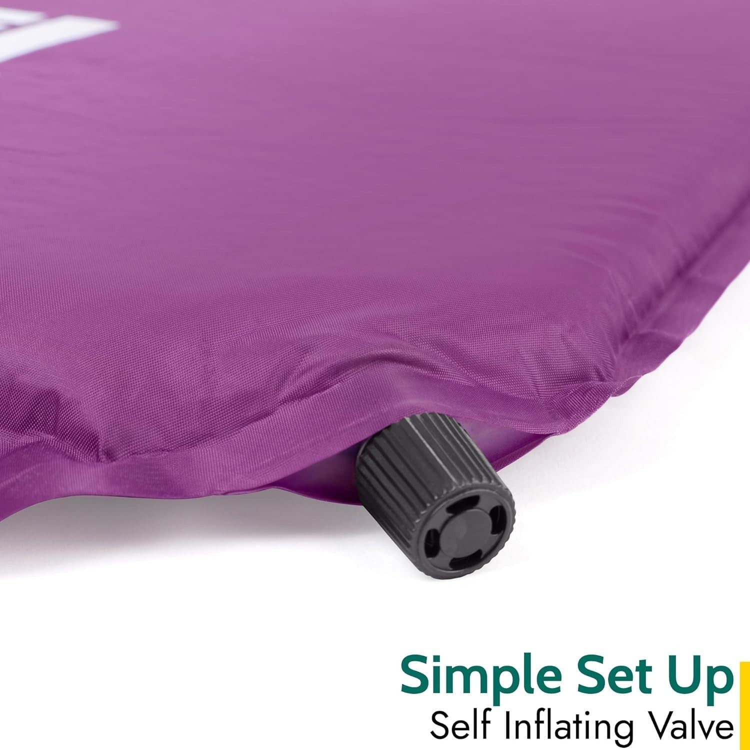 Self-Inflating Double Camping Mat Portable Inflatable Mattress Purple
