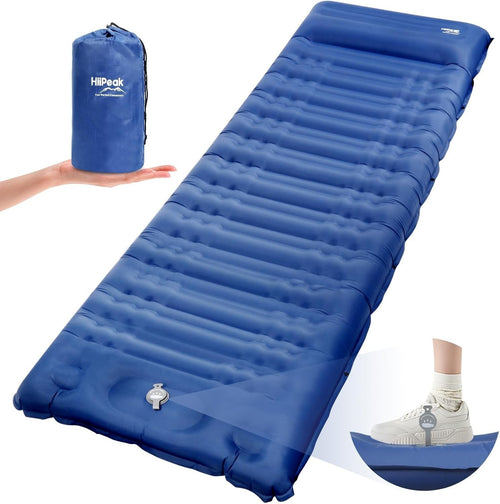 Ultralight Inflatable Camping Sleeping Pad with Foot Pump and Pillow