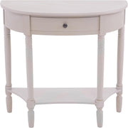 Narrow Half Moon Console Table with Drawer, Slim Hallway Accent 78cm
