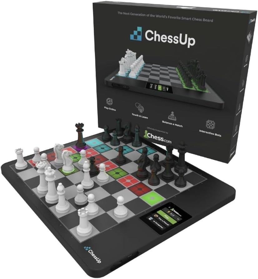 Smart Electronic Chess Board TouchSense Pieces WiFi AI Coaching Light-Up Game