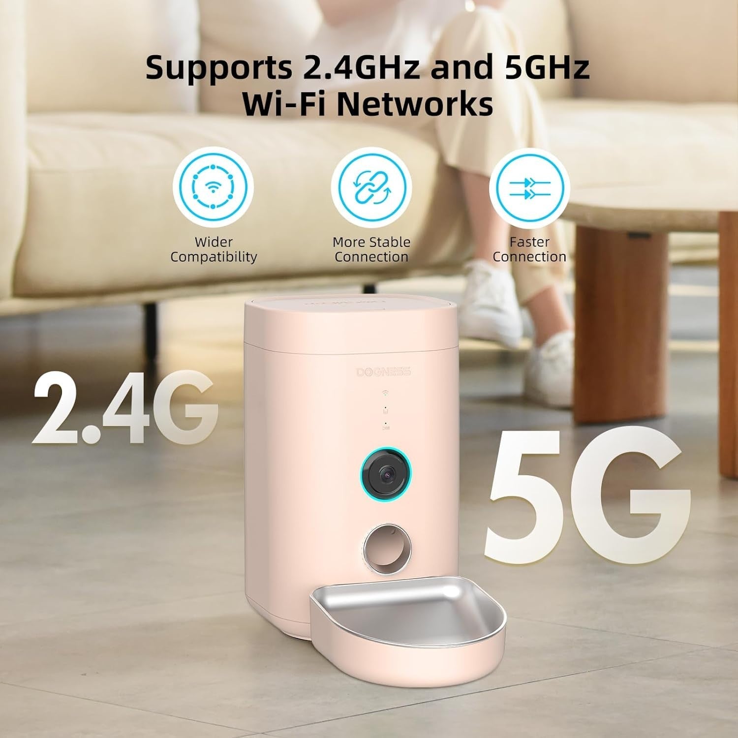 Smart Pet Feeder with Camera WiFi App Control 4L Auto Cat Dog Feeder