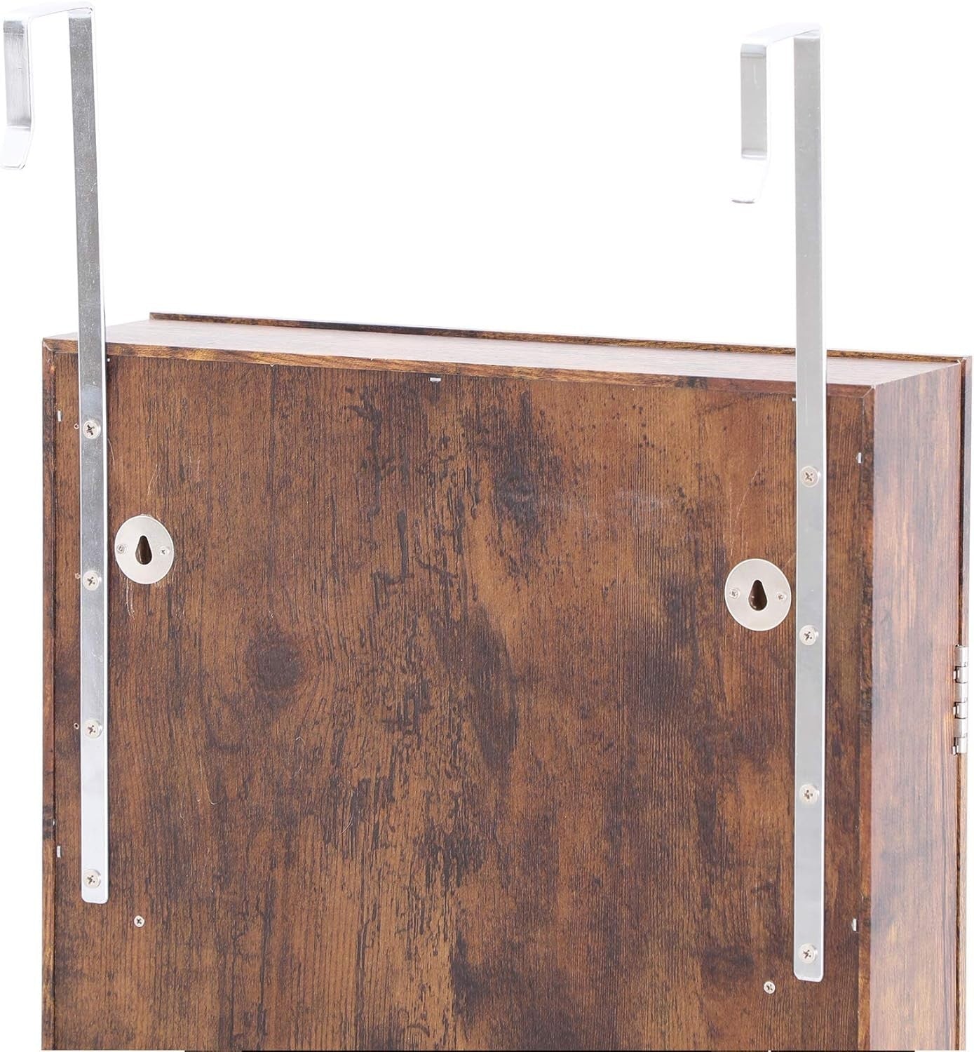 Wall Door Mounted Jewelry Armoire Lockable Full Length Mirror Cabinet