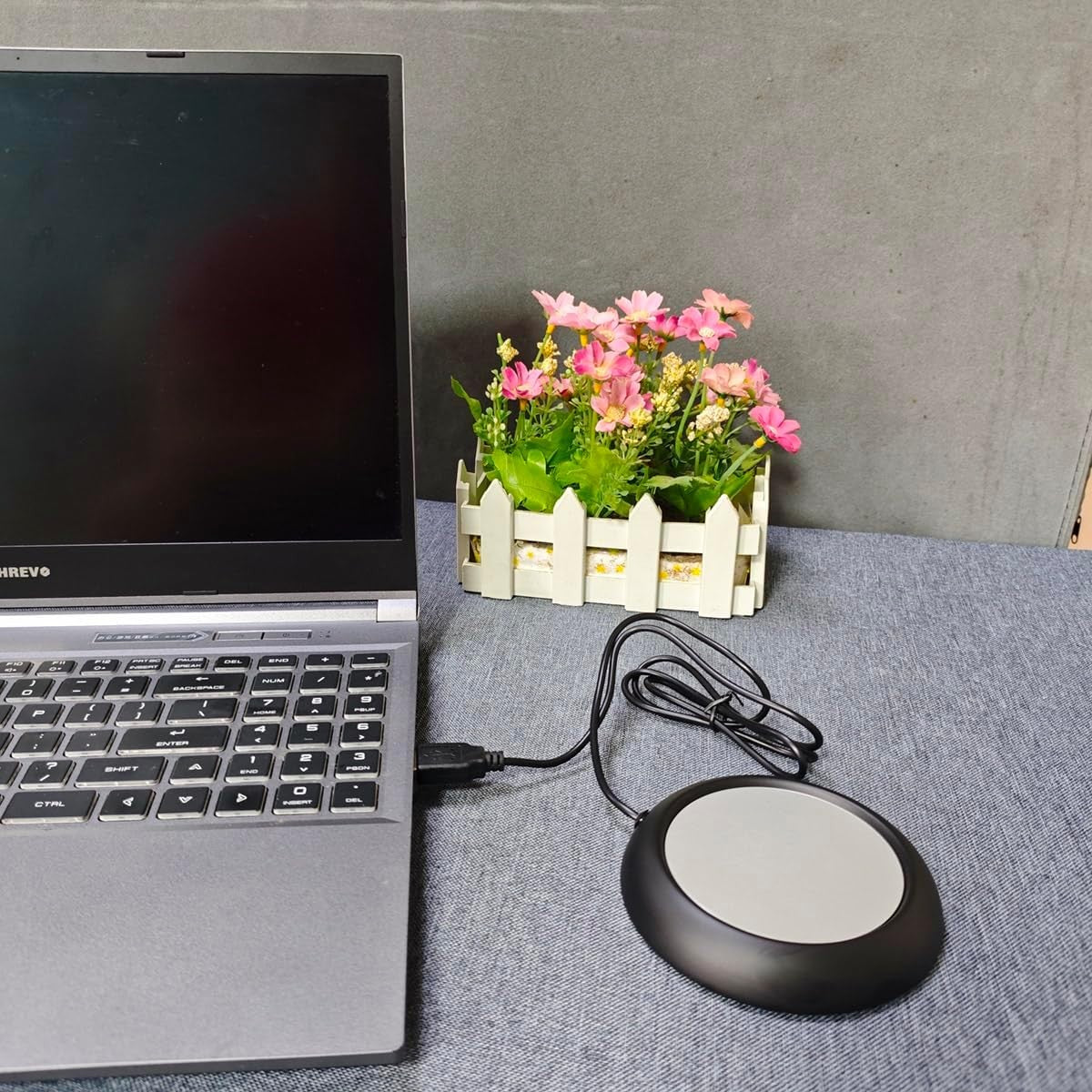 USB Cup Warmer Black Desk Mug Heater Pad 10cm