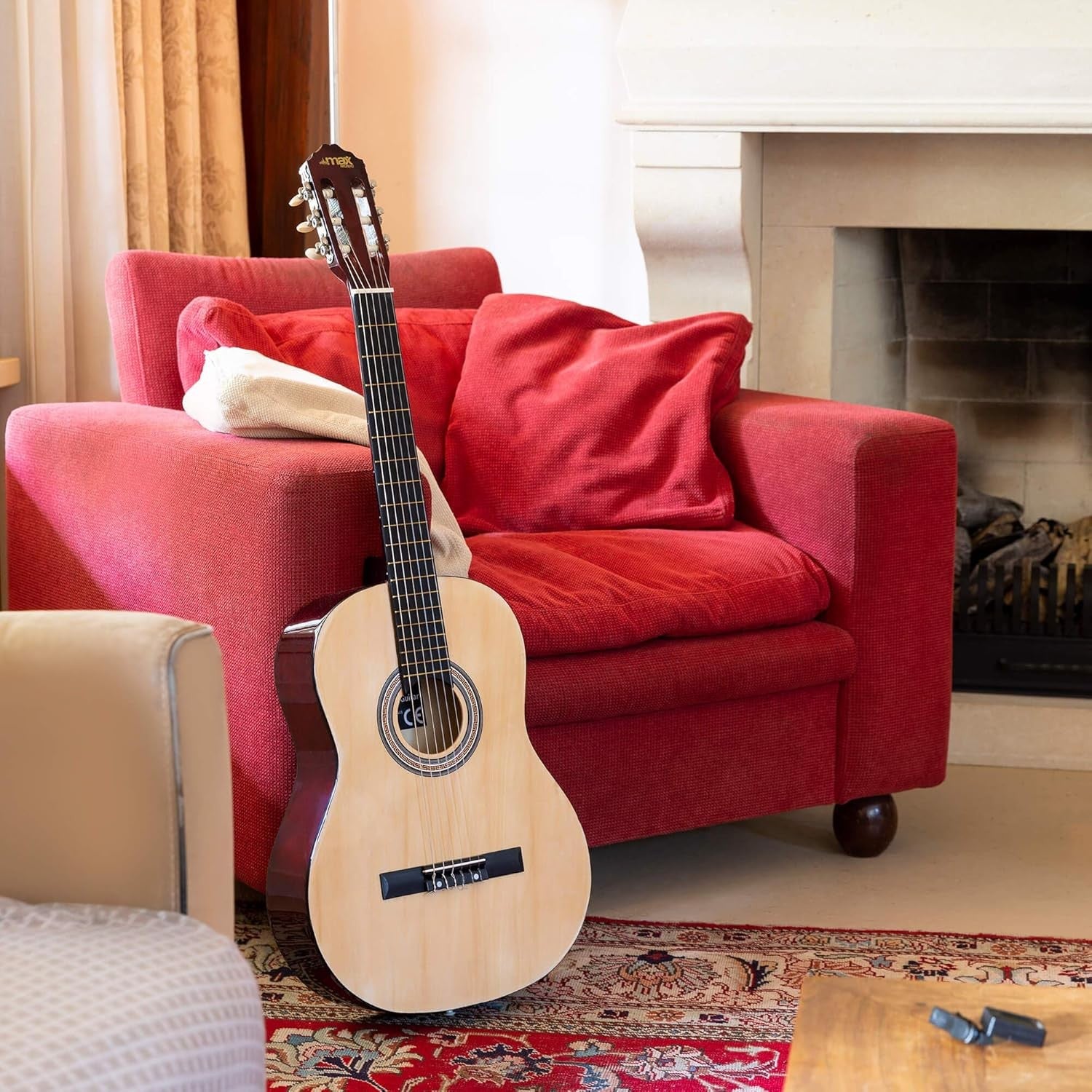 Full Size Classical Acoustic Guitar Starter Kit w/ Stand Footrest