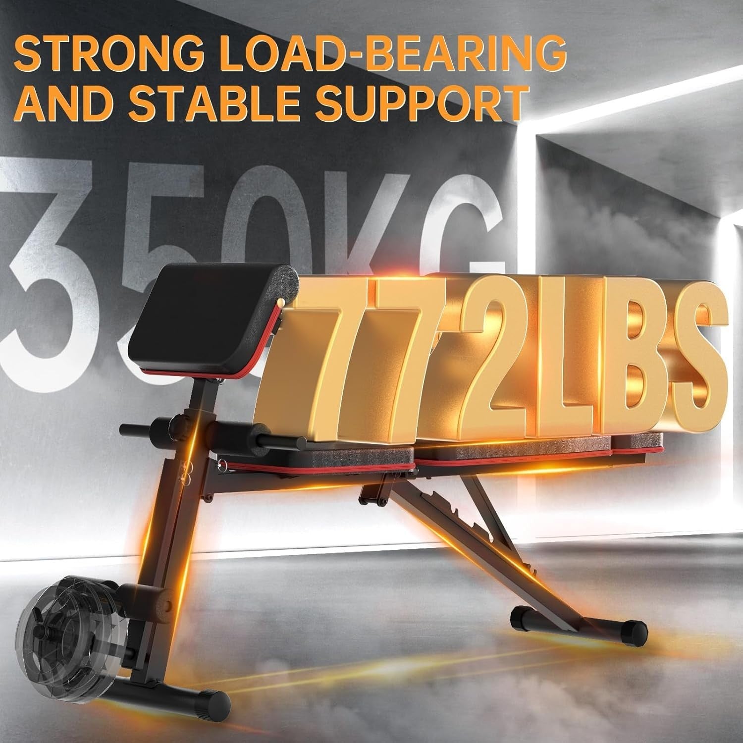 Adjustable Foldable Weight Bench 350kg Incline Decline Roman Chair