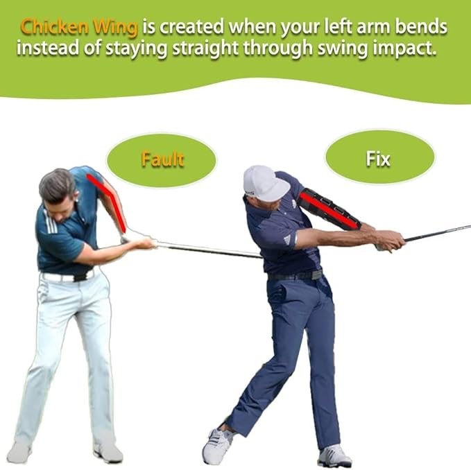 Golf Swing Trainer Elbow Support Arm Straightener Rotation Aid Tool
